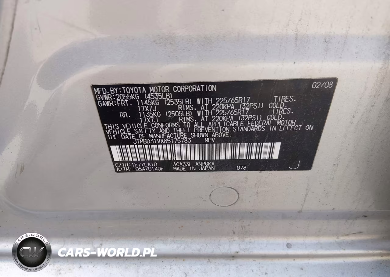 2008 Toyota Rav4 Limited VIN:JTMBD31VX85175783 - 9