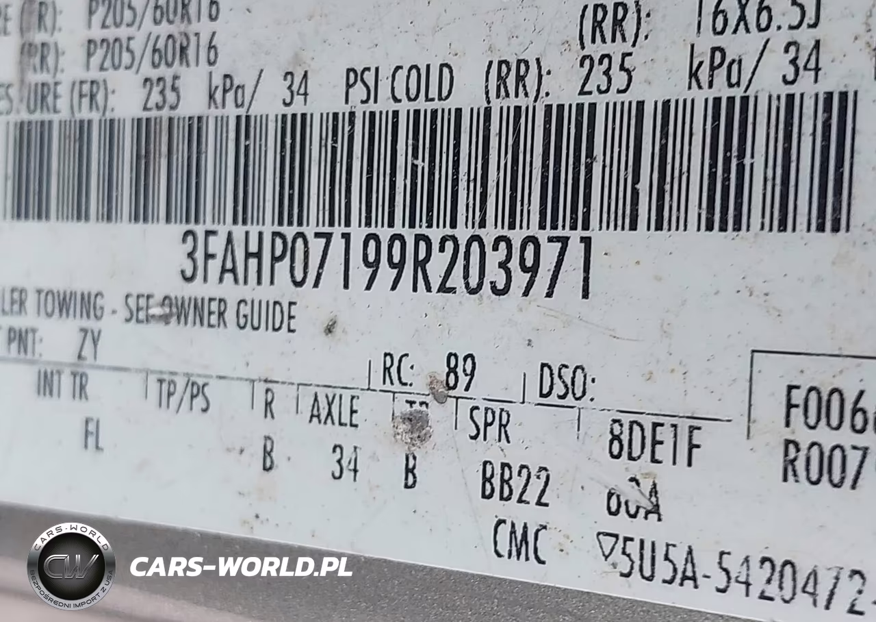 2009 Ford Fusion Se VIN:3FAHP07199R203971 - 9