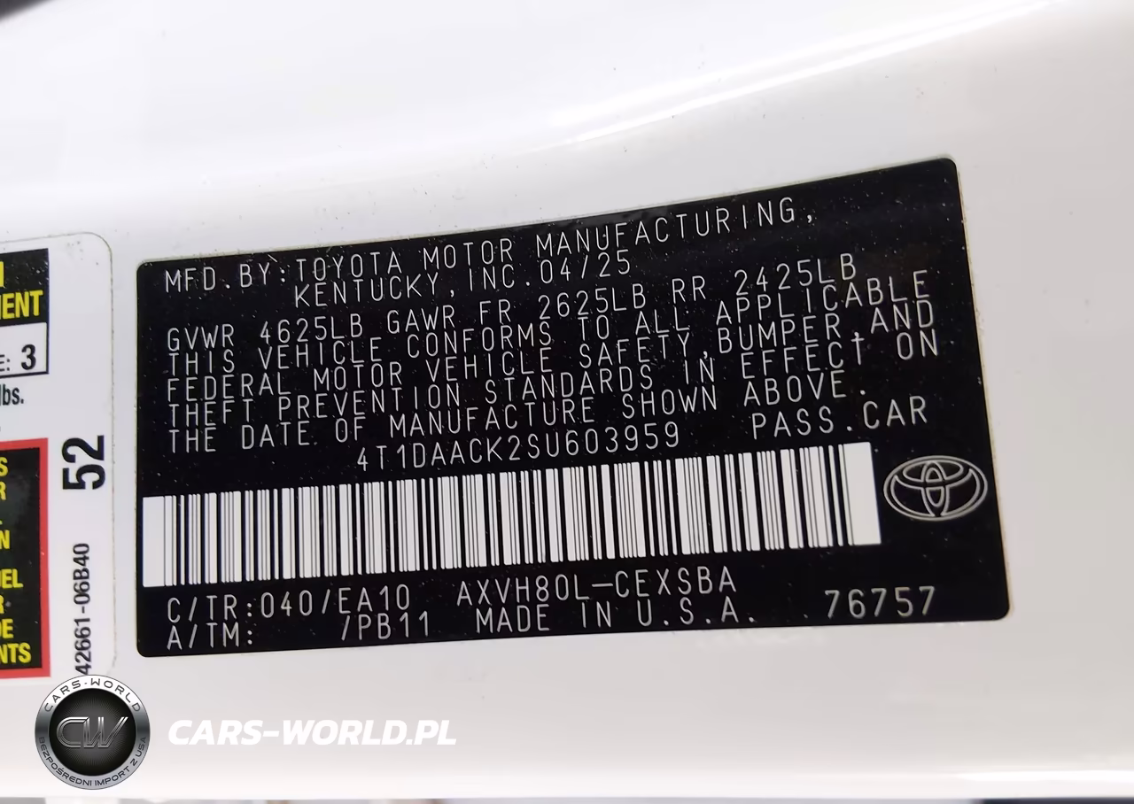 2025 Toyota Camry Se VIN:4T1DAACK2SU603959 - 9