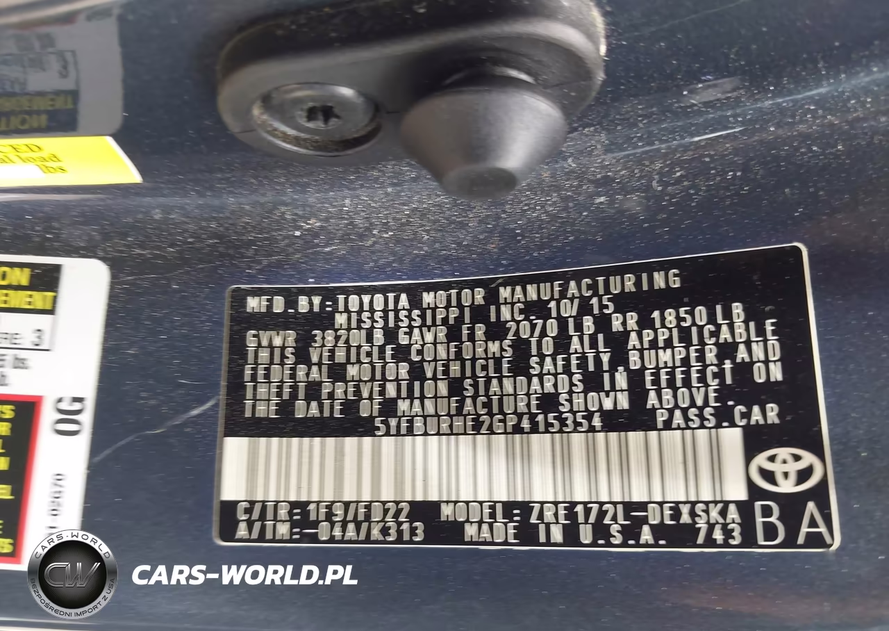 2016 Toyota Corolla S VIN:5YFBURHE2GP415354 - 9