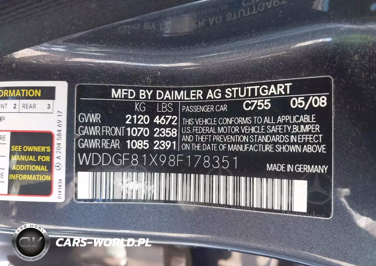 2008 Mercedes-Benz C 300 Luxury 4Matic-Sport 4Matic VIN:WDDGF81X98F178351 - 9