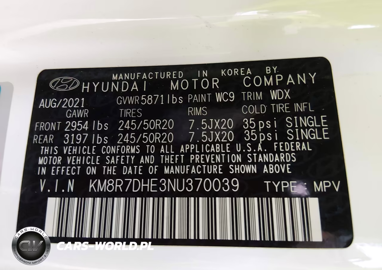 2022 Hyundai Palisade Calligraphy VIN:KM8R7DHE3NU370039 - 9