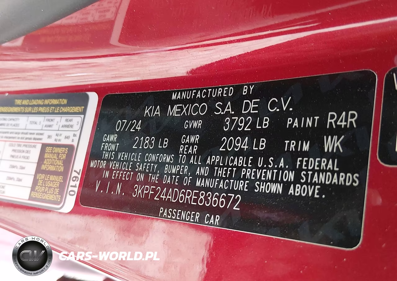 2024 Kia Forte Lxs VIN:3KPF24AD6RE836672 - 9