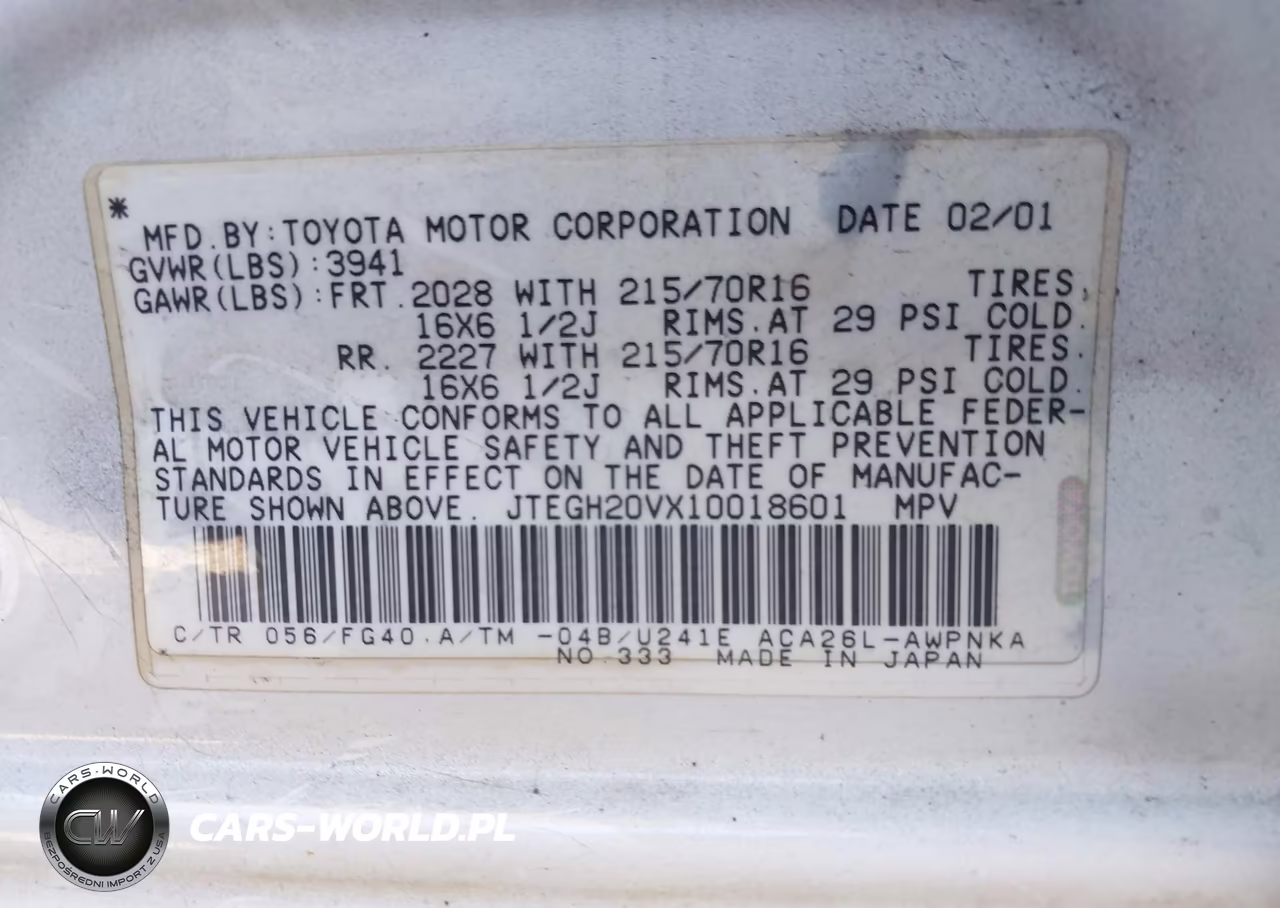 2001 Toyota Rav4 VIN:JTEGH20VX10018601 - 9