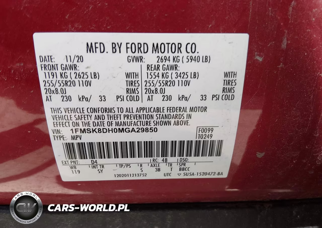 2021 Ford Explorer Xlt VIN:1FMSK8DH0MGA29850 - 9