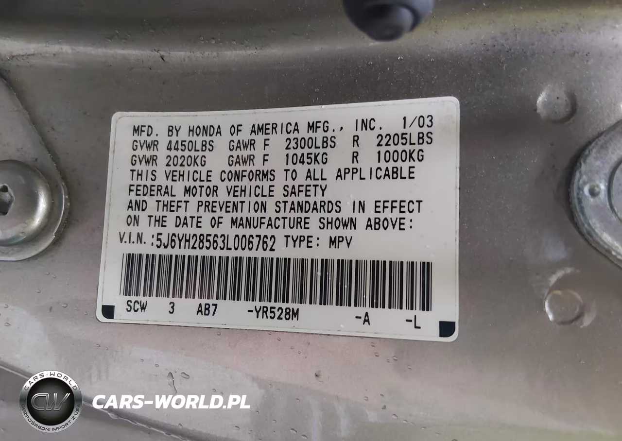 2003 Honda Element Ex VIN:5J6YH28563L006762 - 9