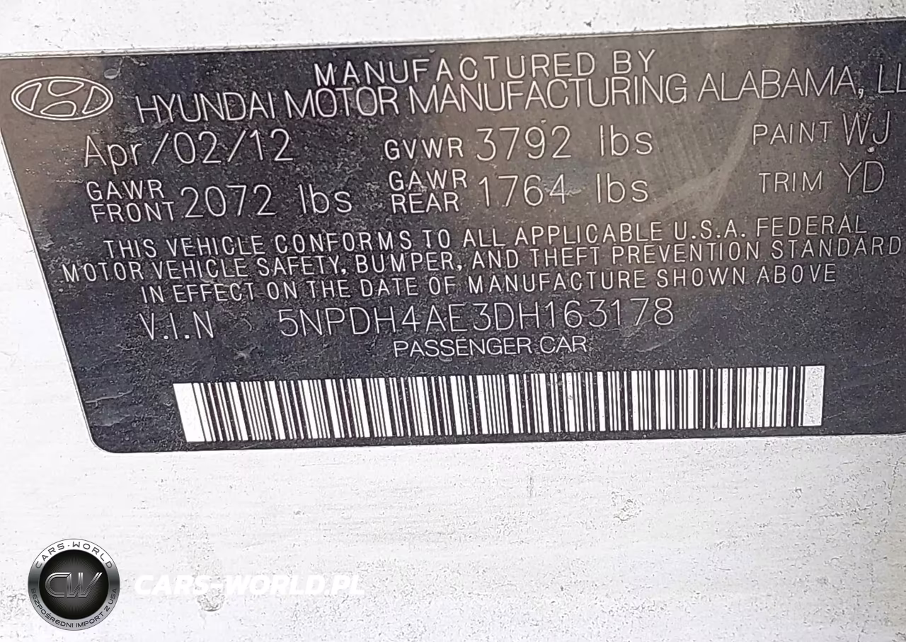 2013 Hyundai Elantra Gls VIN:5NPDH4AE3DH163178 - 9