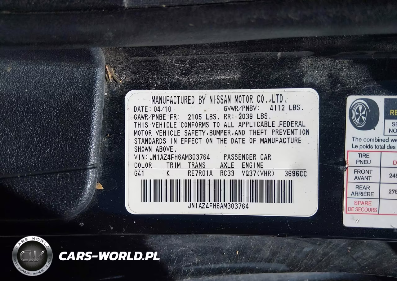2010 Nissan 370Z Touring VIN:JN1AZ4FH6AM303764 - 9