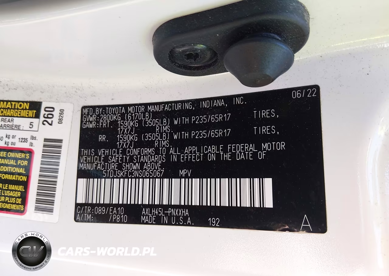 2022 Toyota Sienna Xle VIN:5TDJSKFC3NS065067 - 9