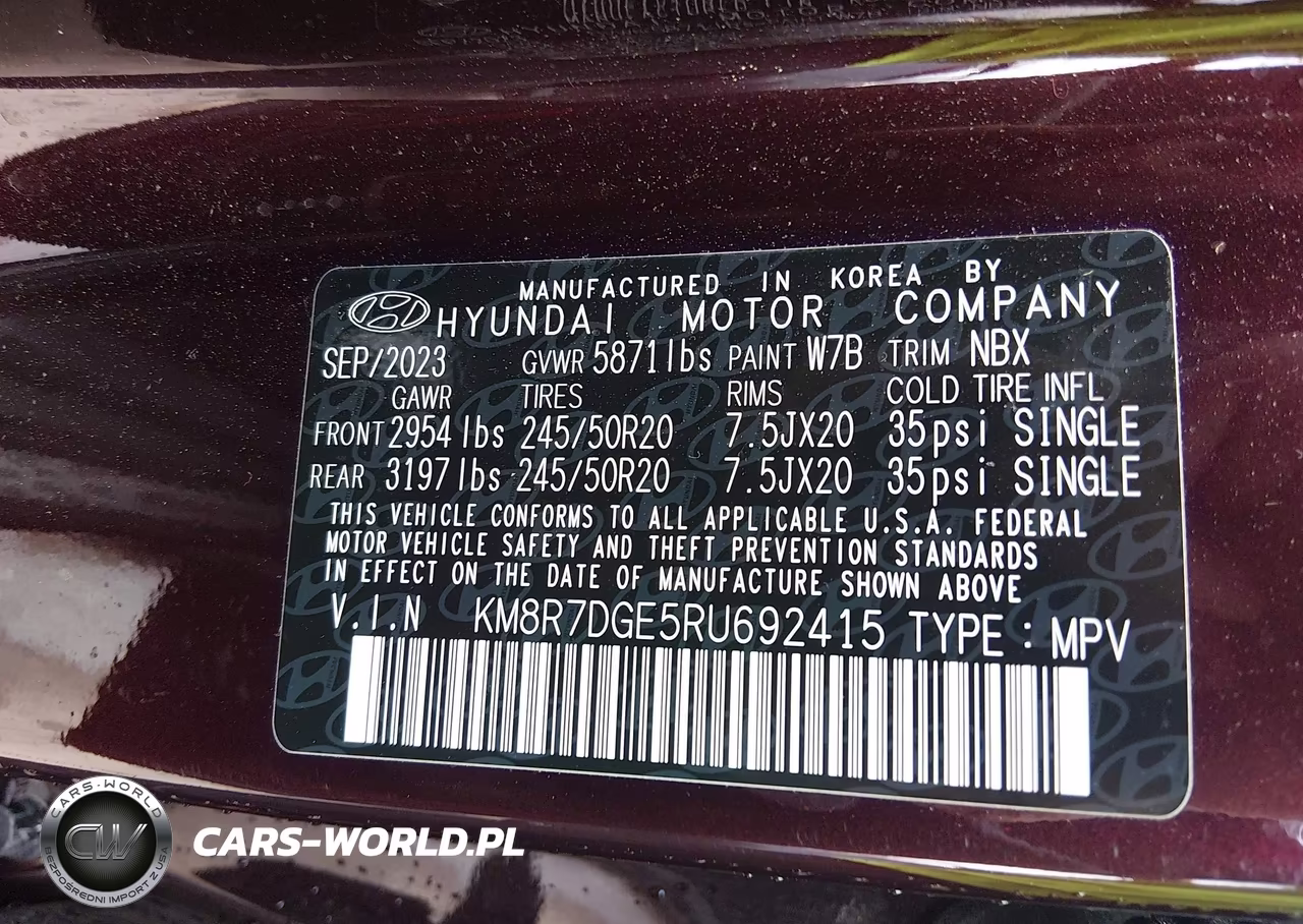 2024 Hyundai Palisade Calligraphy VIN:KM8R7DGE5RU692415 - 9