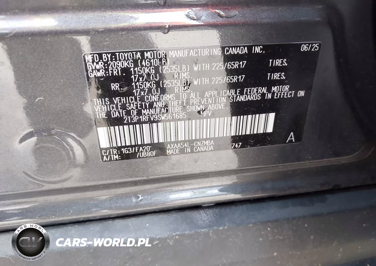 2025 Toyota Rav4 Xle VIN:2T3P1RFV9SW561685 - 9