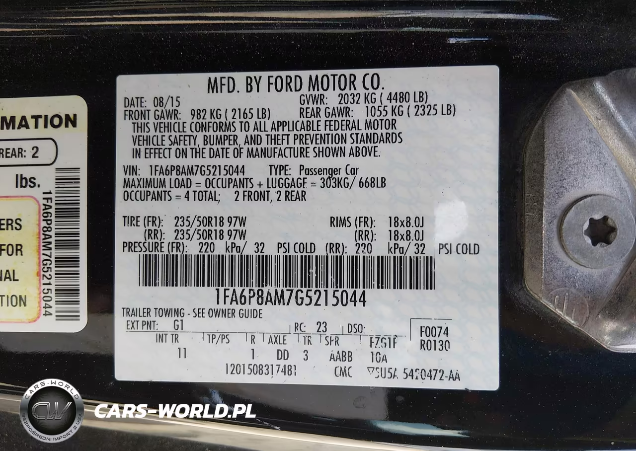 2016 Ford Mustang V6 VIN:1FA6P8AM7G5215044 - 9