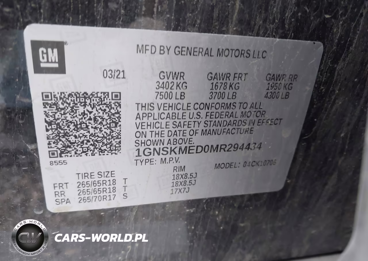 2021 Chevrolet Tahoe 4Wd Ls VIN:1GNSKMED0MR294434 - 9