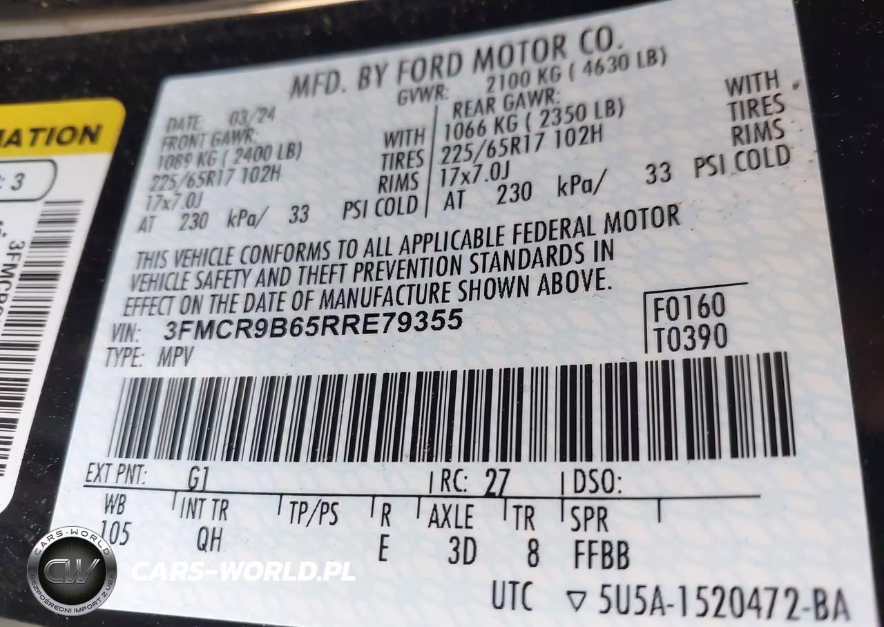 2024 Ford Bronco Sport Big Bend VIN:3FMCR9B65RRE79355 - 9