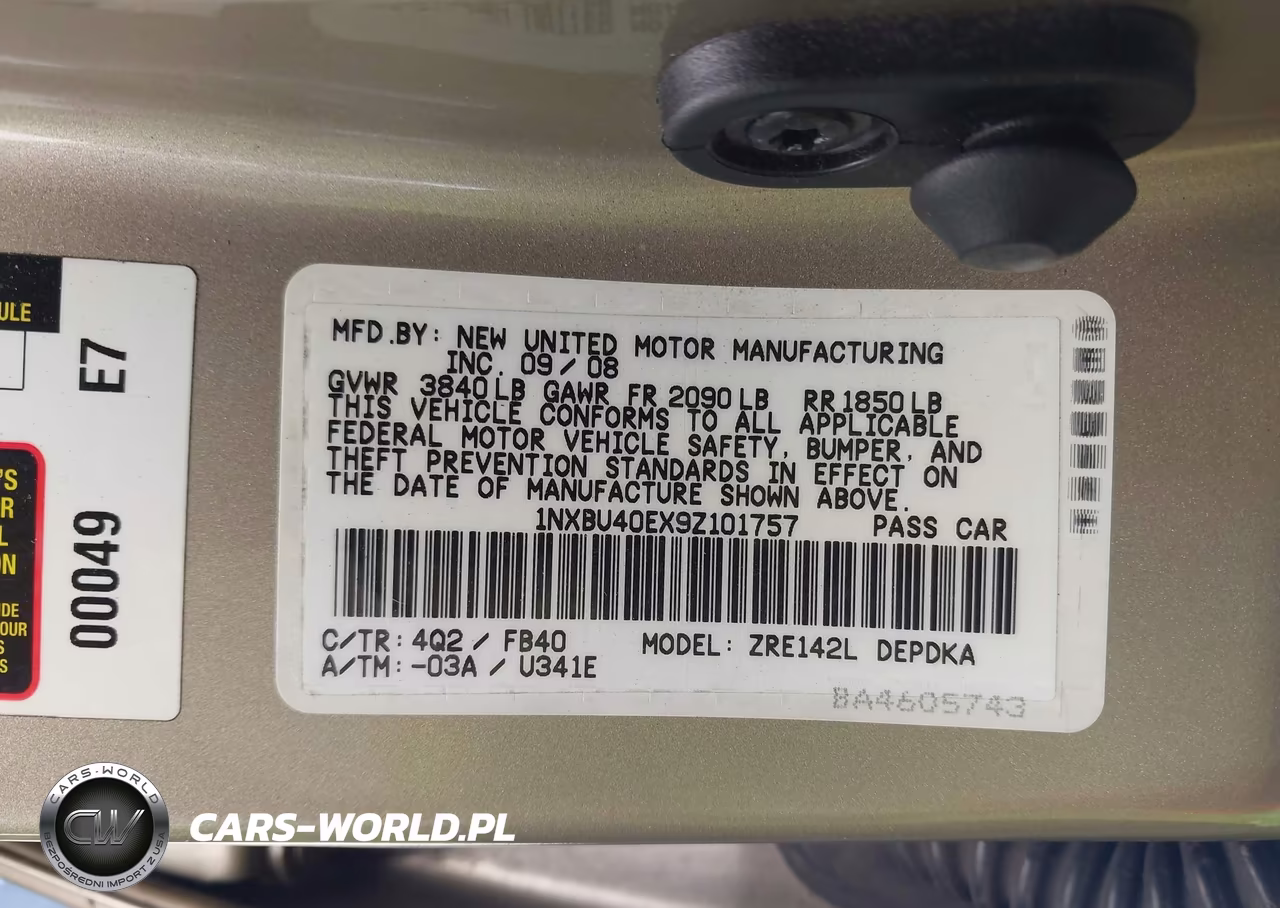2009 Toyota Corolla Le VIN:1NXBU40EX9Z101757 - 9