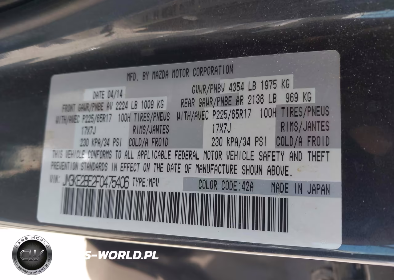2015 Mazda Cx-5 Sport VIN:JM3KE2BE2F0475406 - 9