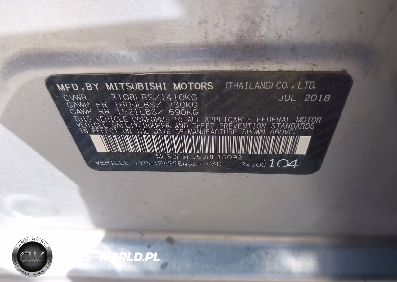 2018 Mitsubishi Mirage G4 Es VIN:ML32F3FJ5JHF15092 - 9