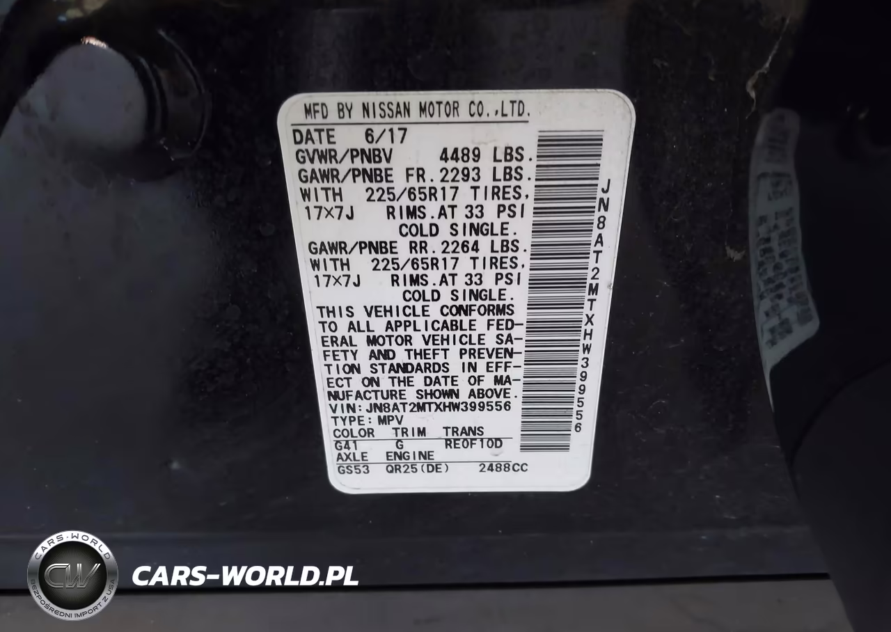 2017 Nissan Rogue S VIN:JN8AT2MTXHW399556 - 9