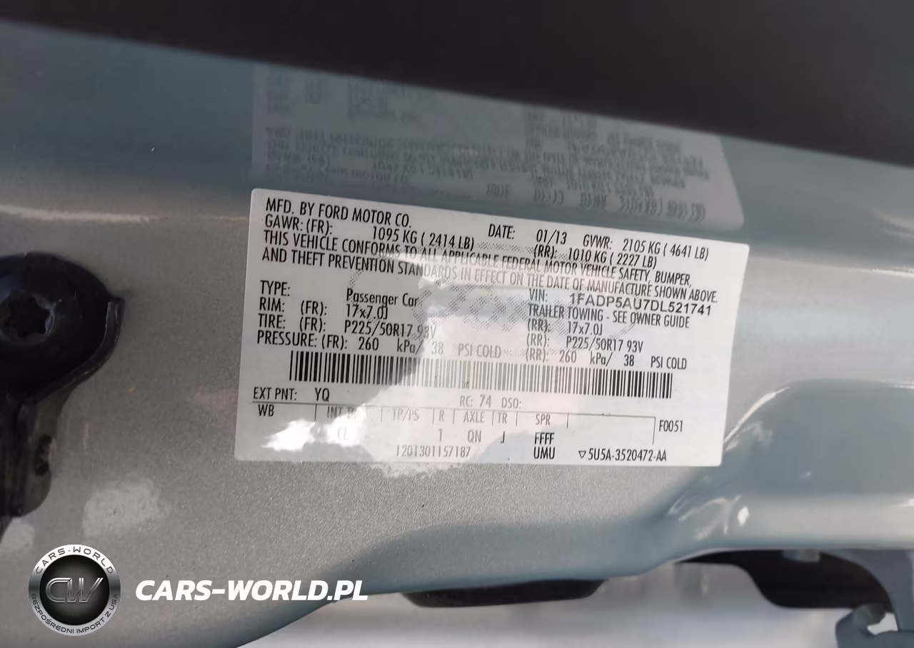 2013 Ford C-Max Hybrid Se VIN:1FADP5AU7DL521741 - 9