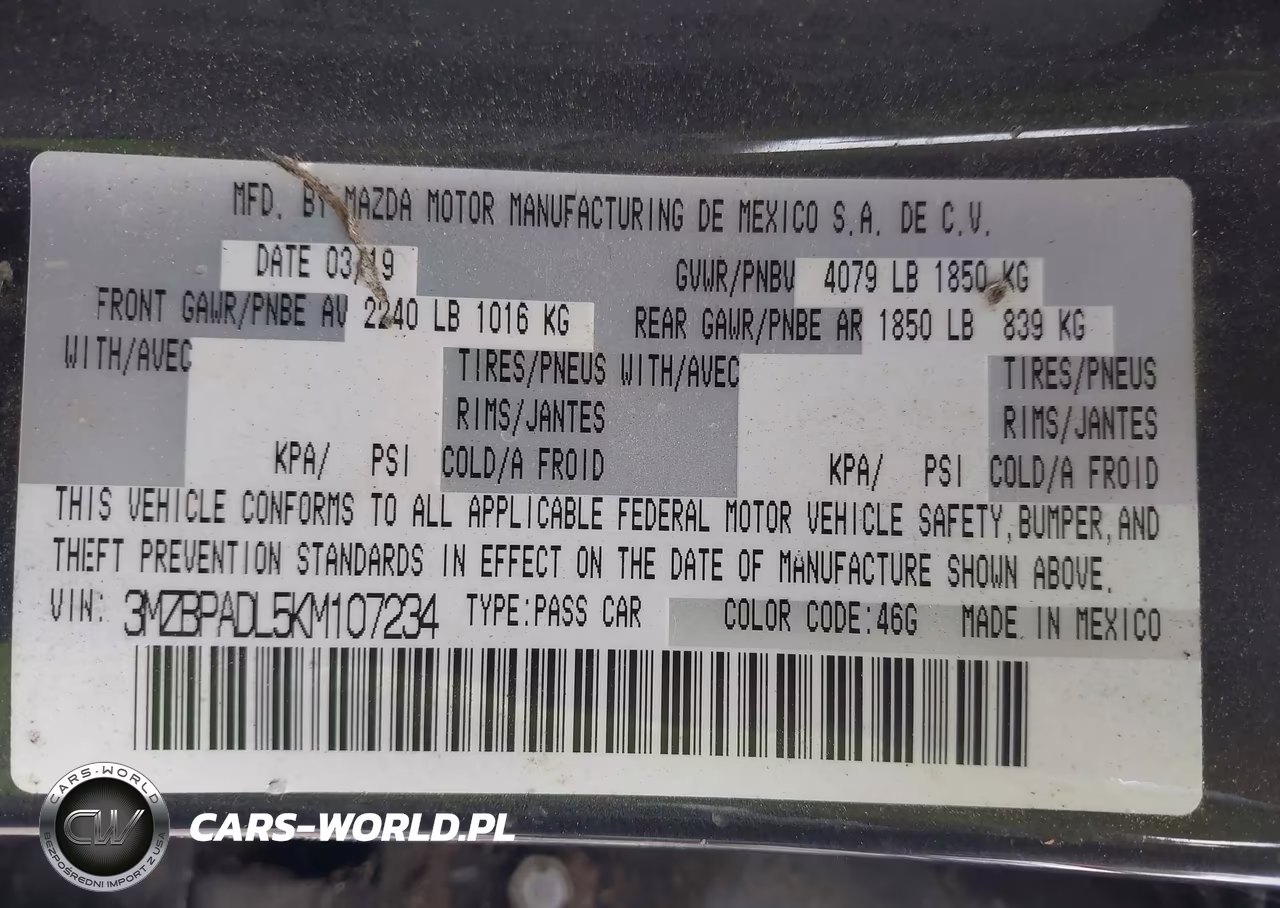 2019 Mazda Mazda3 Preferred Package VIN:3MZBPADL5KM107234 - 9
