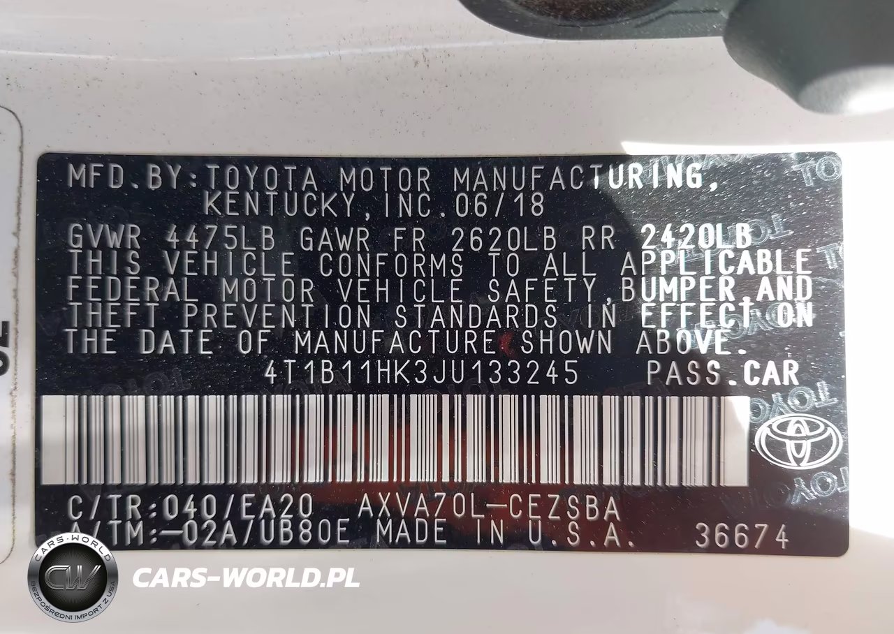 2018 Toyota Camry Se VIN:4T1B11HK3JU133245 - 9