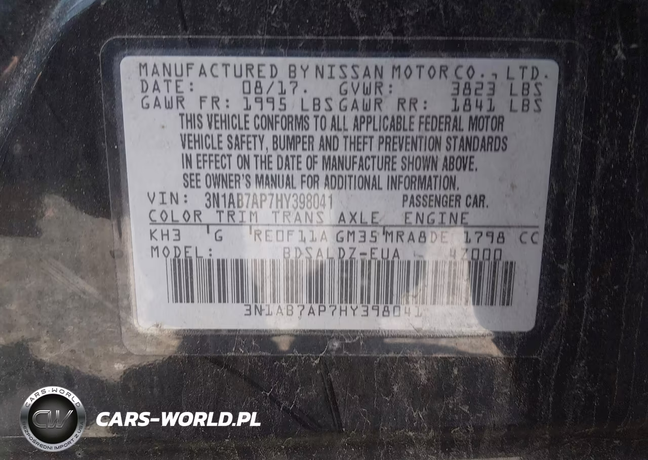 2017 Nissan Sentra Sv VIN:3N1AB7AP7HY398041 - 9