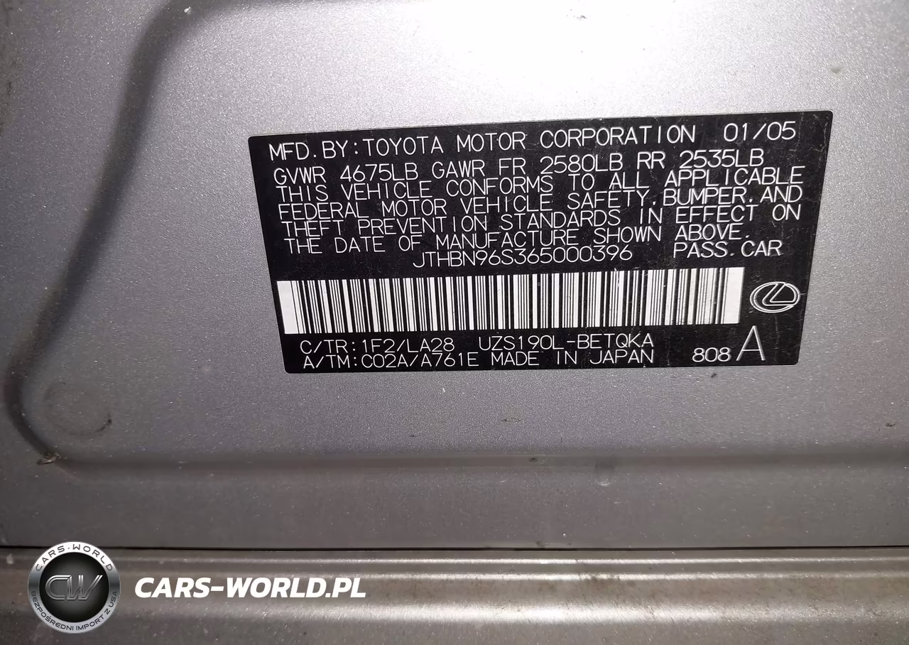 2006 Lexus Gs 430 VIN:JTHBN96S365000396 - 9