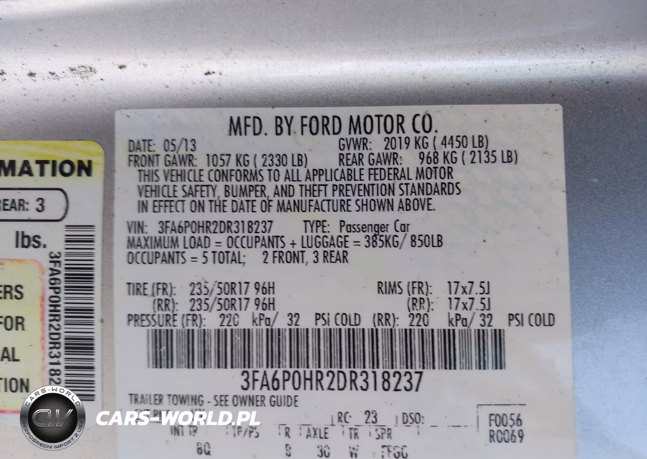 2013 Ford Fusion Se VIN:3FA6P0HR2DR318237 - 9