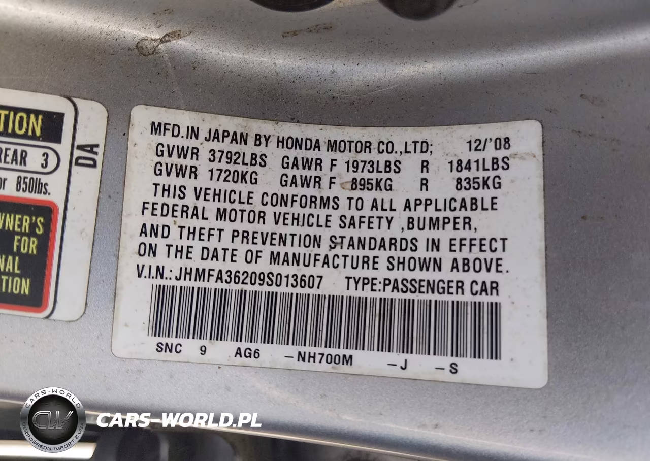 2009 Honda Civic Hybrid VIN:JHMFA36209S013607 - 9