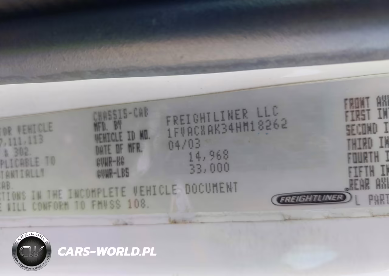 2004 Freightliner M2 106 Medium Duty VIN:1FVACXAK34HM18262 - 9