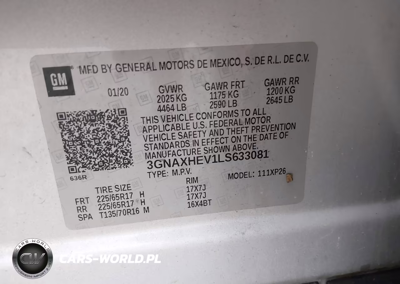 2020 Chevrolet Equinox Fwd Ls VIN:3GNAXHEV1LS633081 - 9
