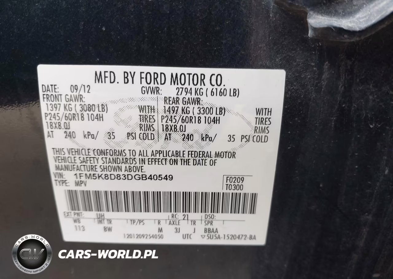 2013 Ford Explorer Xlt VIN:1FM5K8D83DGB40549 - 9