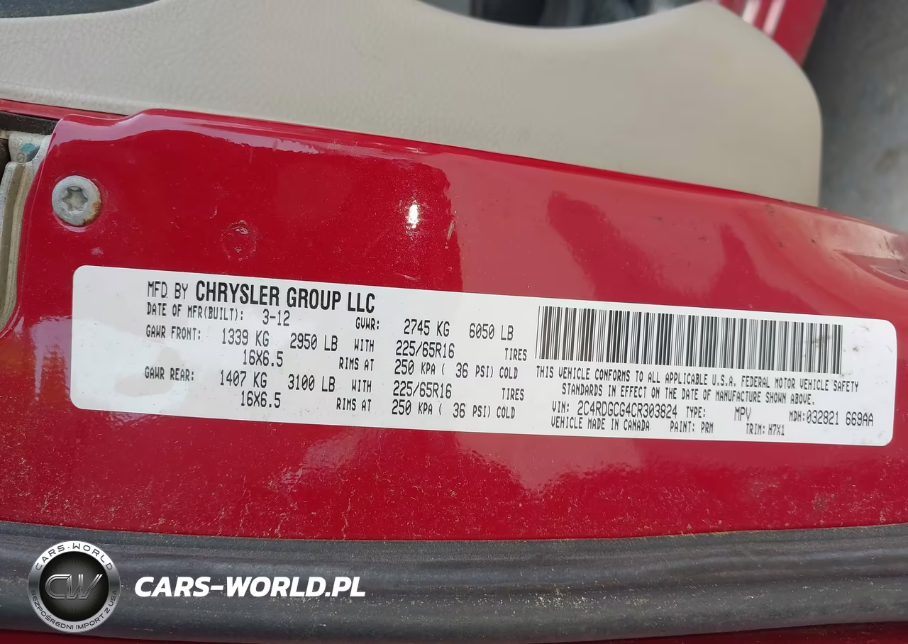 2012 Dodge Grand Caravan Sxt VIN:2C4RDGCG4CR303824 - 9