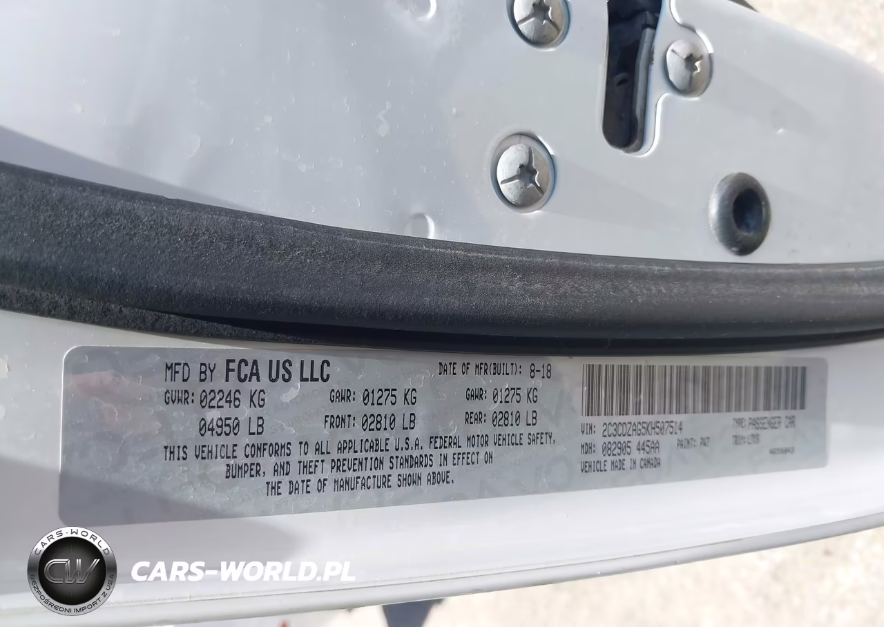 2019 Dodge Challenger Sxt VIN:2C3CDZAG5KH507514 - 9