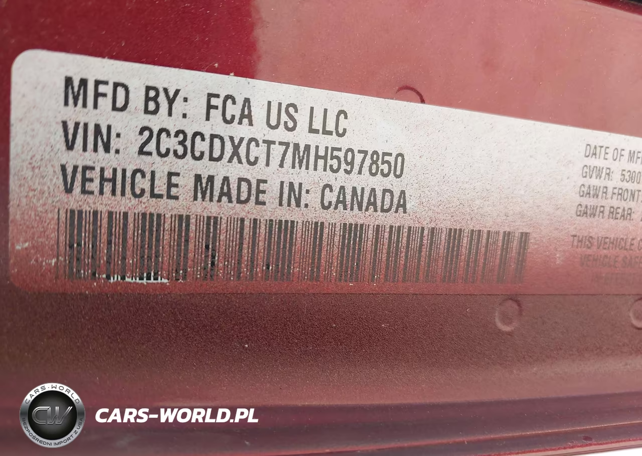 2021 Dodge Charger R-T Rwd VIN:2C3CDXCT7MH597850 - 9