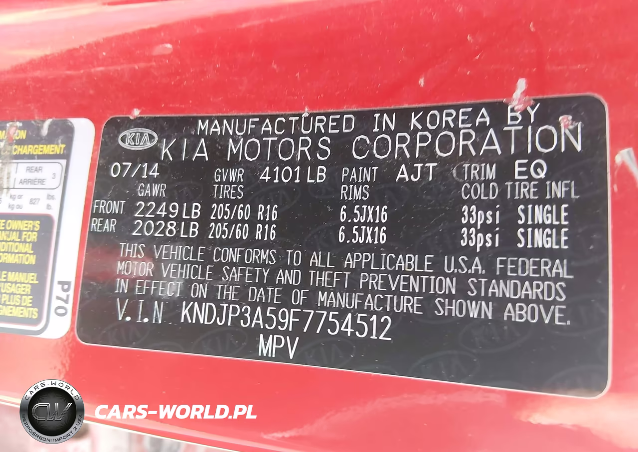 2015 Kia Soul + VIN:KNDJP3A59F7754512 - 9
