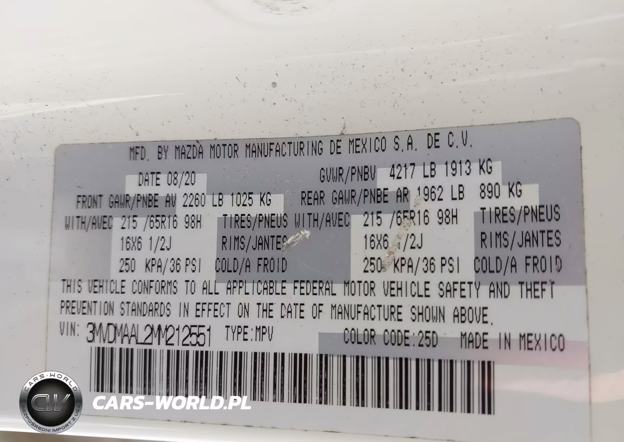 2021 Mazda Cx-30 2.5 S VIN:3MVDMAAL2MM212551 - 9