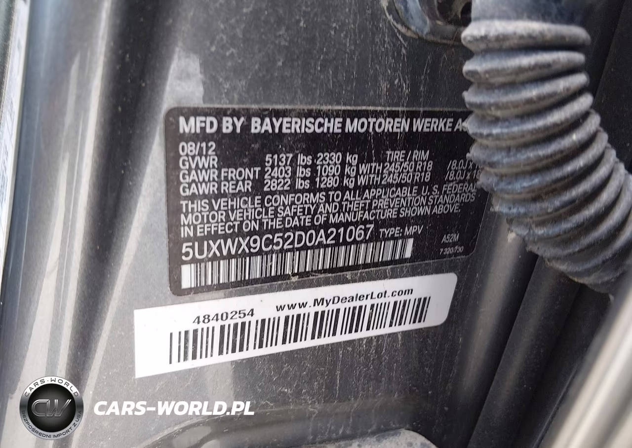 2013 BMW X3 xDrive28I VIN:5UXWX9C52D0A21067 - 9