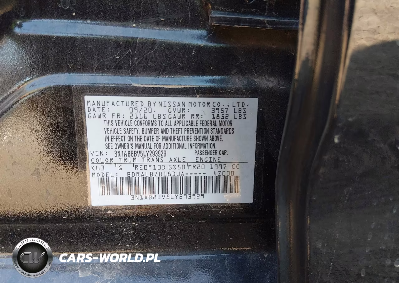 2020 Nissan Sentra S Xtronic Cvt VIN:3N1AB8BV5LY293929 - 9
