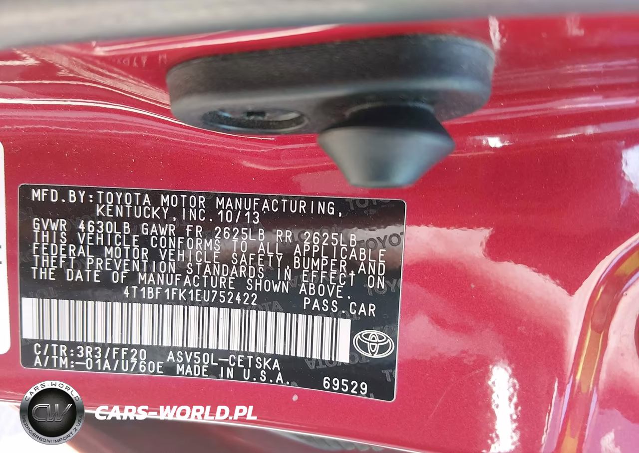 2014 Toyota Camry Se VIN:4T1BF1FK1EU752422 - 9