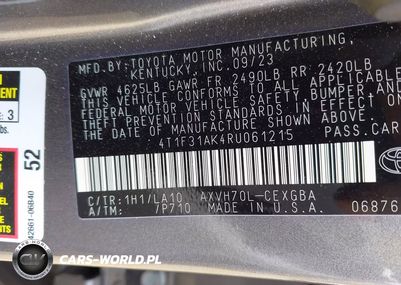 2024 Toyota Camry Hybrid Xle VIN:4T1F31AK4RU061215 - 9