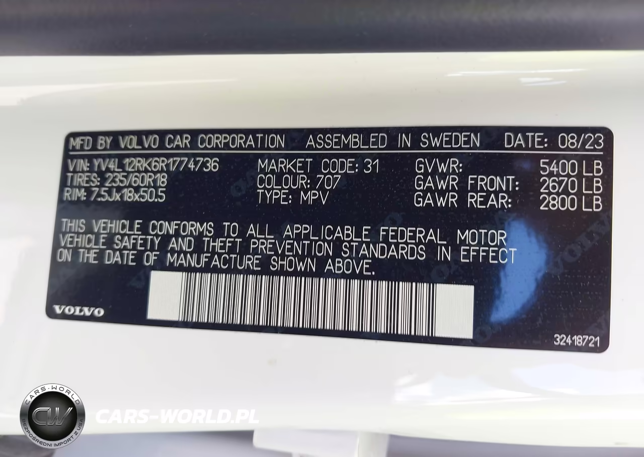 2024 Volvo Xc60 B5 Core Dark Theme VIN:YV4L12RK6R1774736 - 9