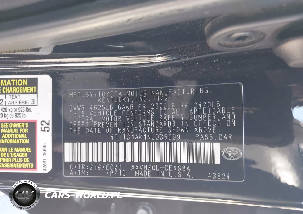2022 Toyota Camry Nightshade Edition Hybrid VIN:4T1T31AK1NU035099 - 9