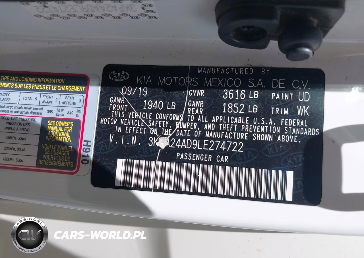 2020 Kia Rio S VIN:3KPA24AD9LE274722 - 9