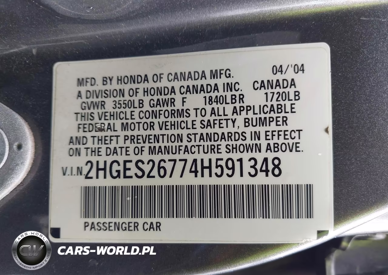 2004 Honda Civic Ex VIN:2HGES26774H591348 - 9