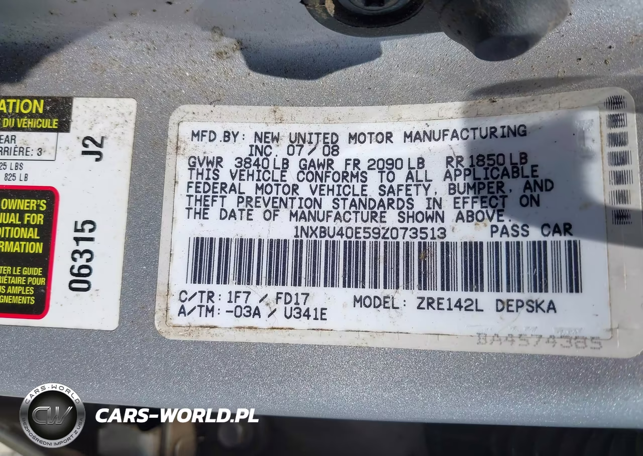 2009 Toyota Corolla S VIN:1NXBU40E59Z073513 - 9