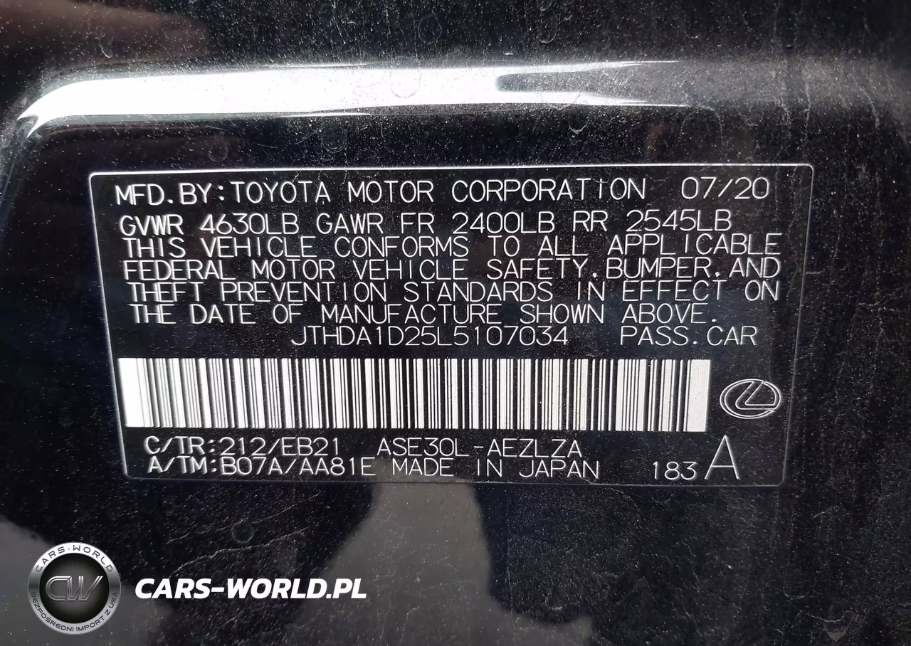 2020 Lexus Is 300 VIN:JTHDA1D25L5107034 - 9
