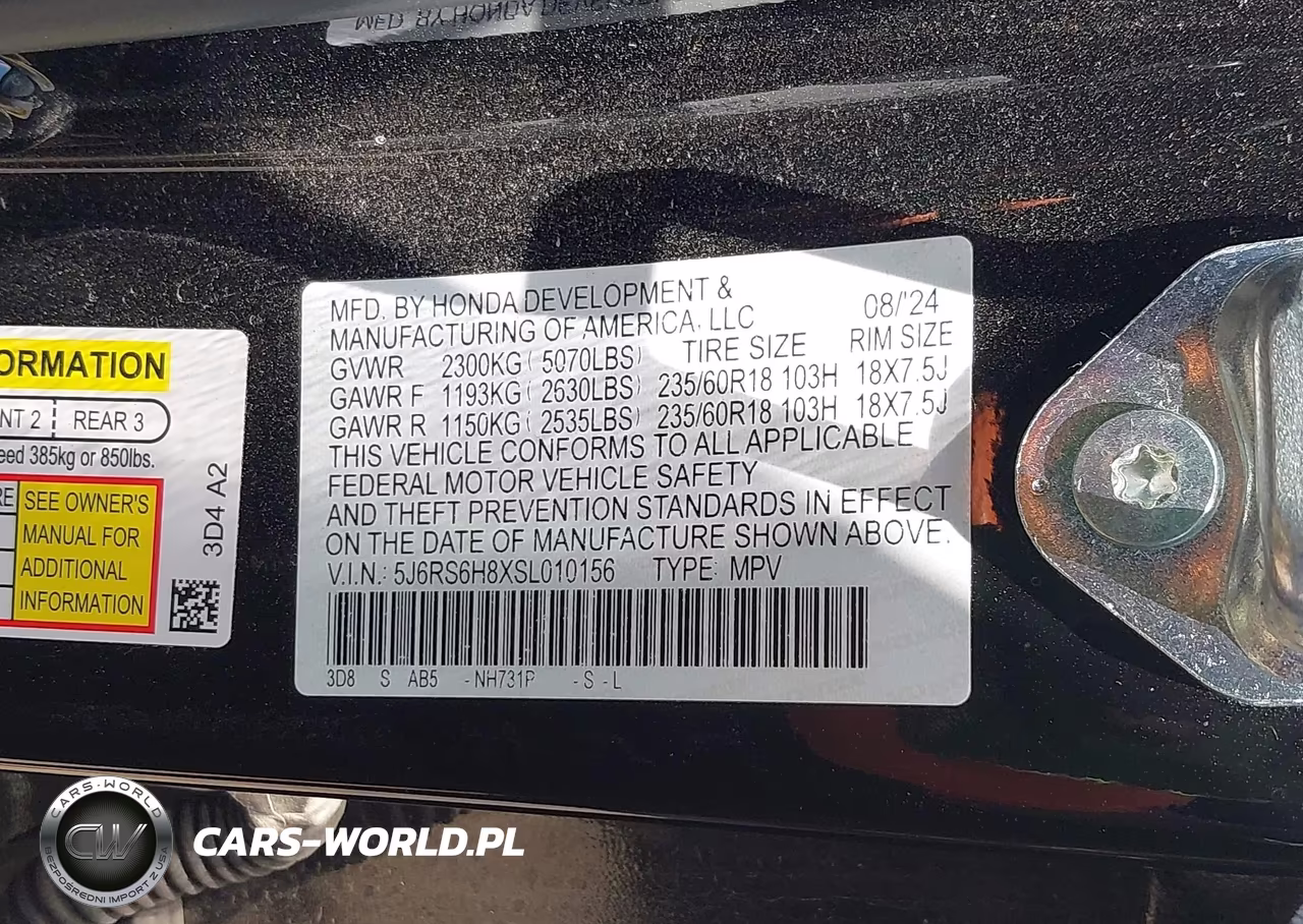 2025 Honda Cr-V Hybrid Sport-L VIN:5J6RS6H8XSL010156 - 9