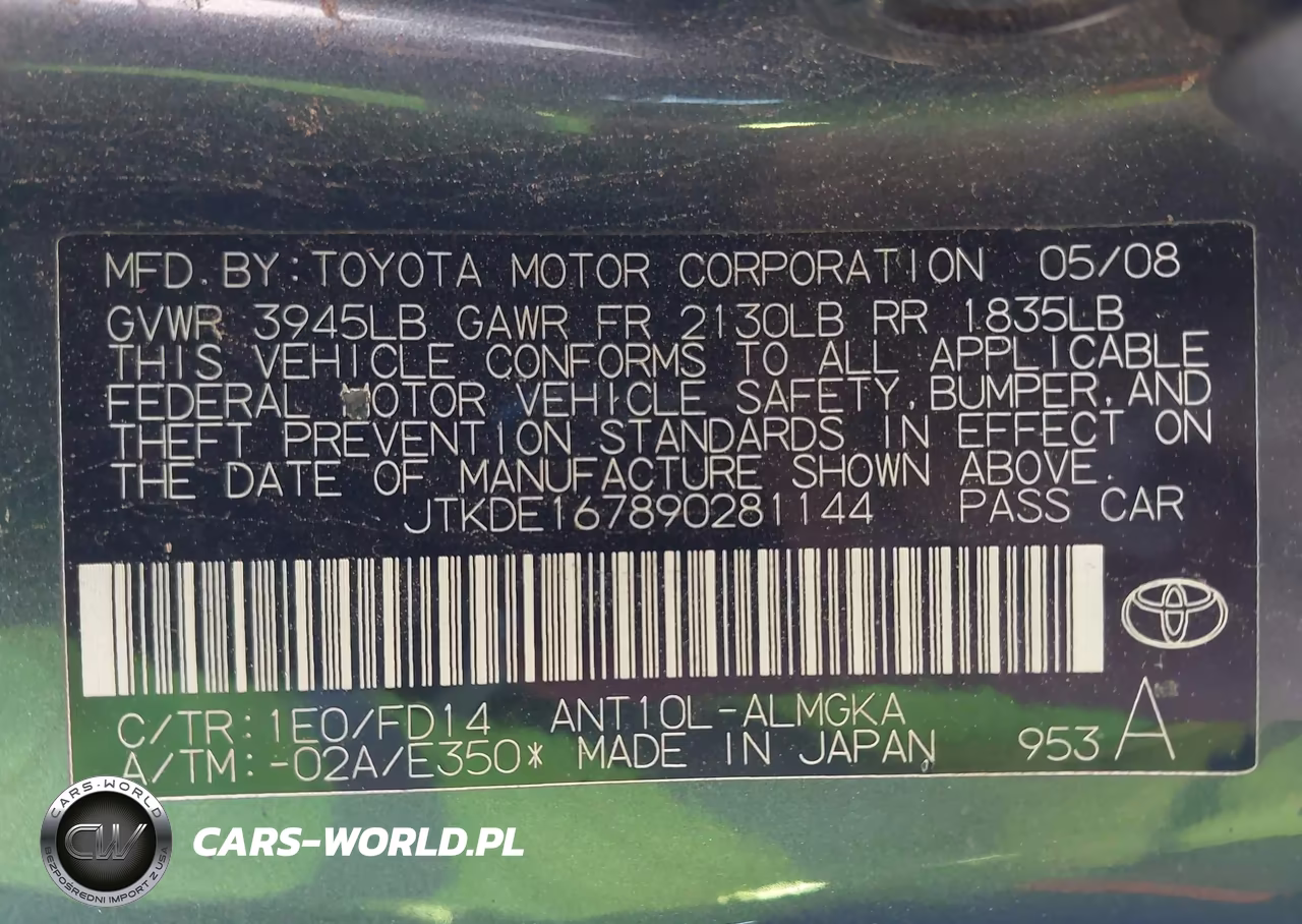 2009 Scion Tc VIN:JTKDE167890281144 - 9