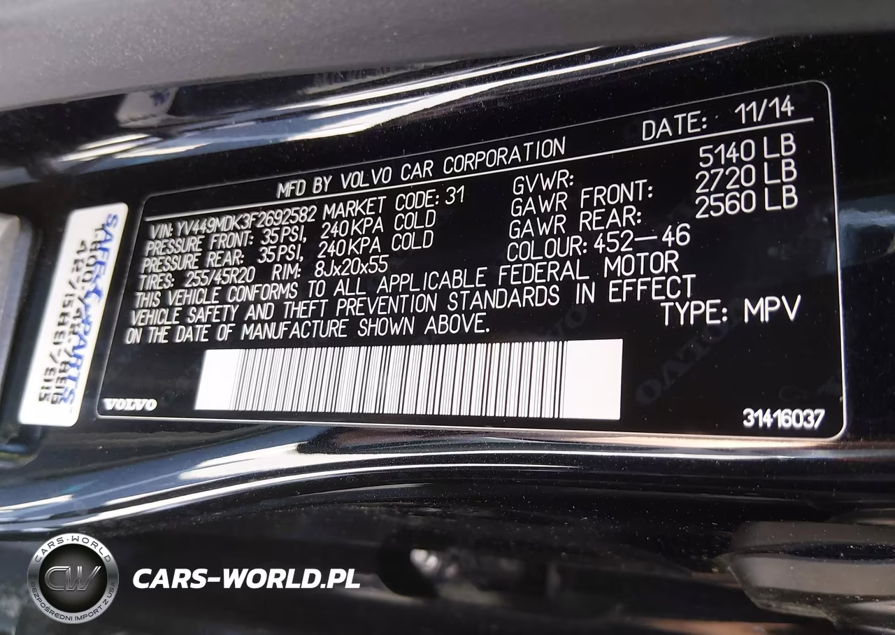 2015 Volvo Xc60 T6 VIN:YV449MDK3F2692582 - 9